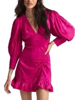 LOVE SHACK FANCY Revaline dress berrry spritz pink 2